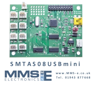 USB Development board measures 8  temperature sensors SMTAS08USB